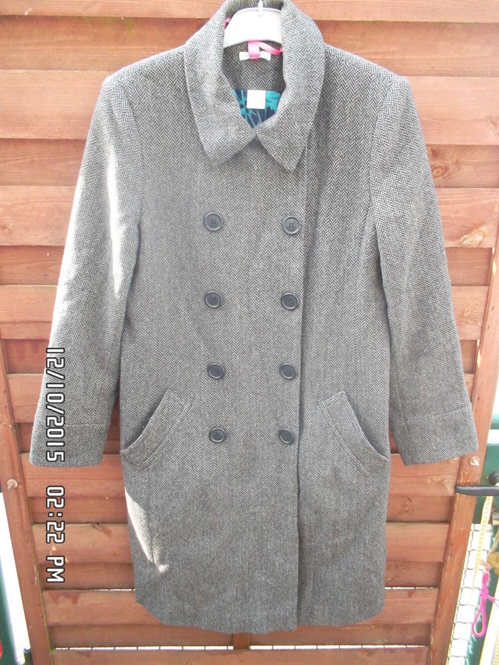MANTEAU SOFT GREY T.38*JUSTE 5E*KIKI60230 Vêtements