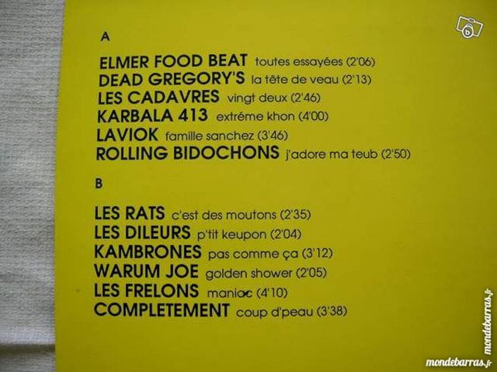 33 TOURS FRANCE PROFONDE Vol. 3 - COMPILATION PUNK CD et vinyles