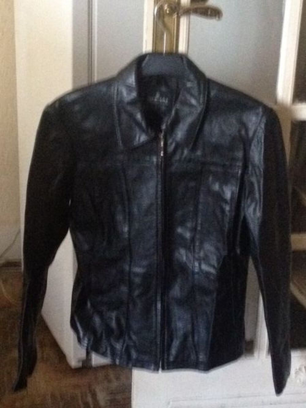 veste en cuir naf naf noire Vêtements