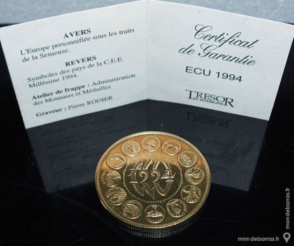 ECU 1994 EUROPA Bronze v&eacute;nitien 'rare' 