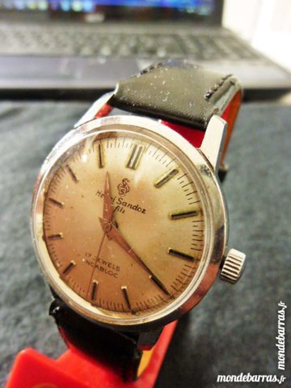 SANDOZ ST96 montre Suisse 1970 m&eacute;canique SAN0037 Bijoux et montres
