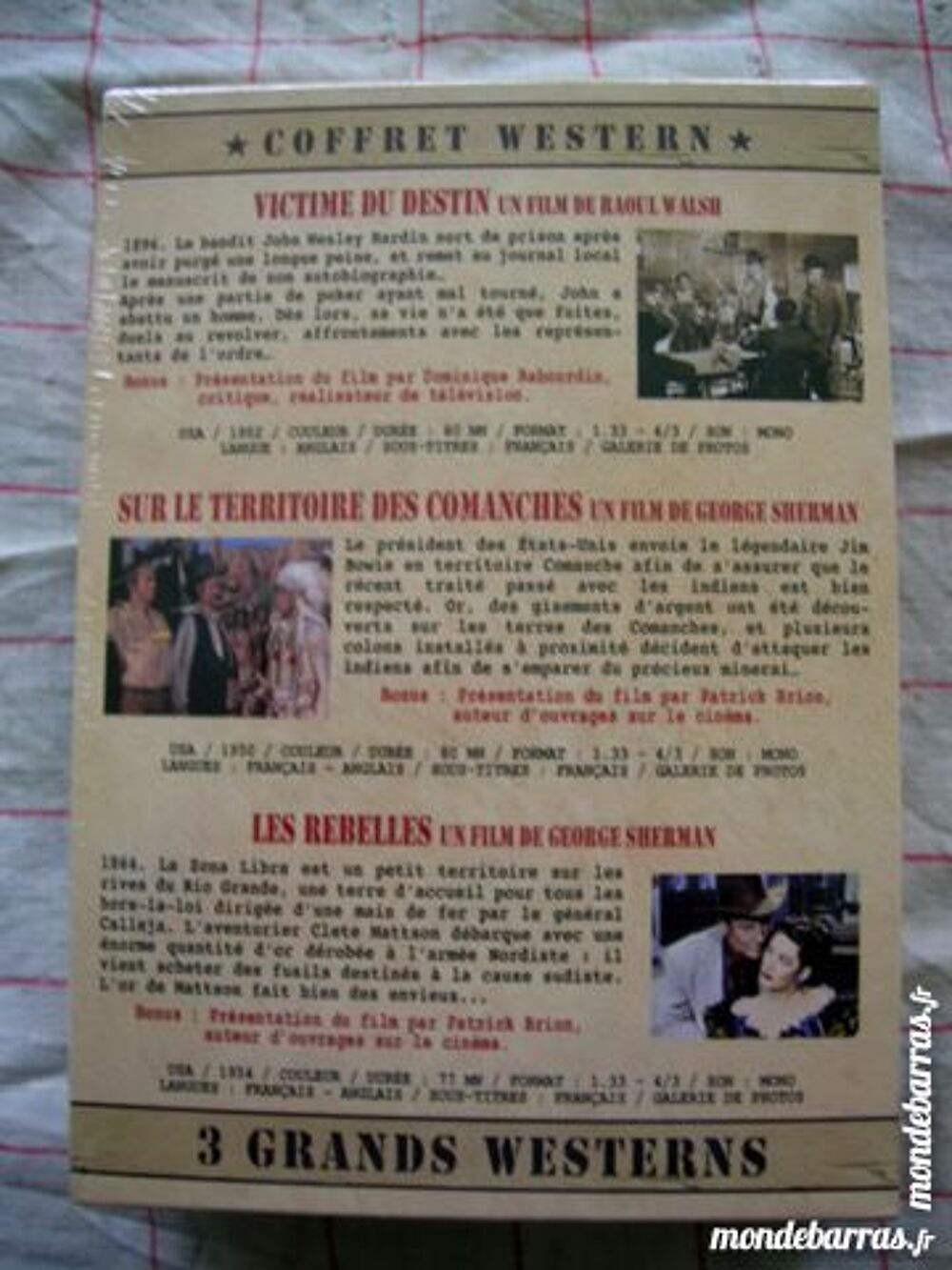COFFRET 3 DVD Westerns - LES REBELLES + 2 DVD et blu-ray