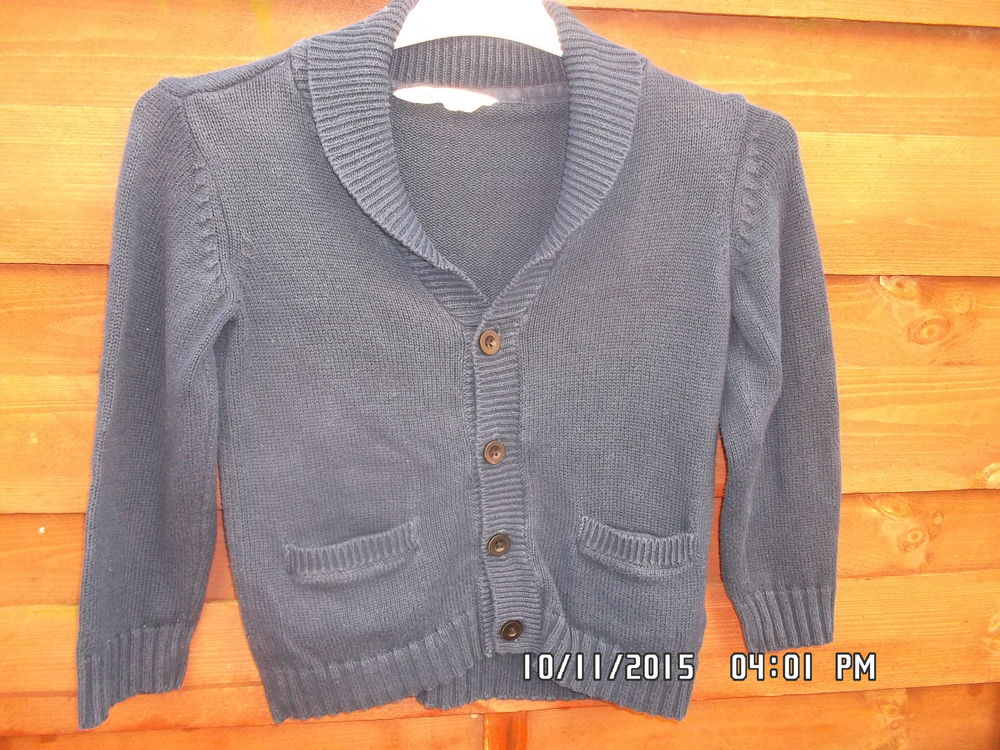 GILET BLEU MARINE T.2/4 ANS*JUSTE 1E*KIKI60230 Vêtements enfants
