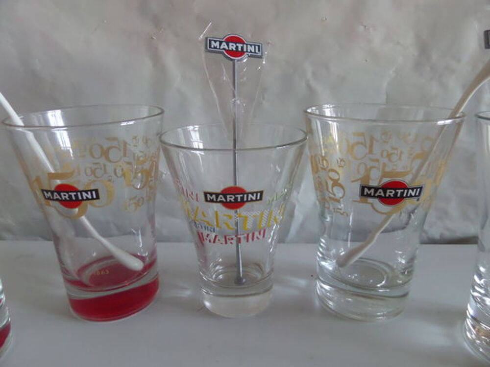  verres de martini tous differents 