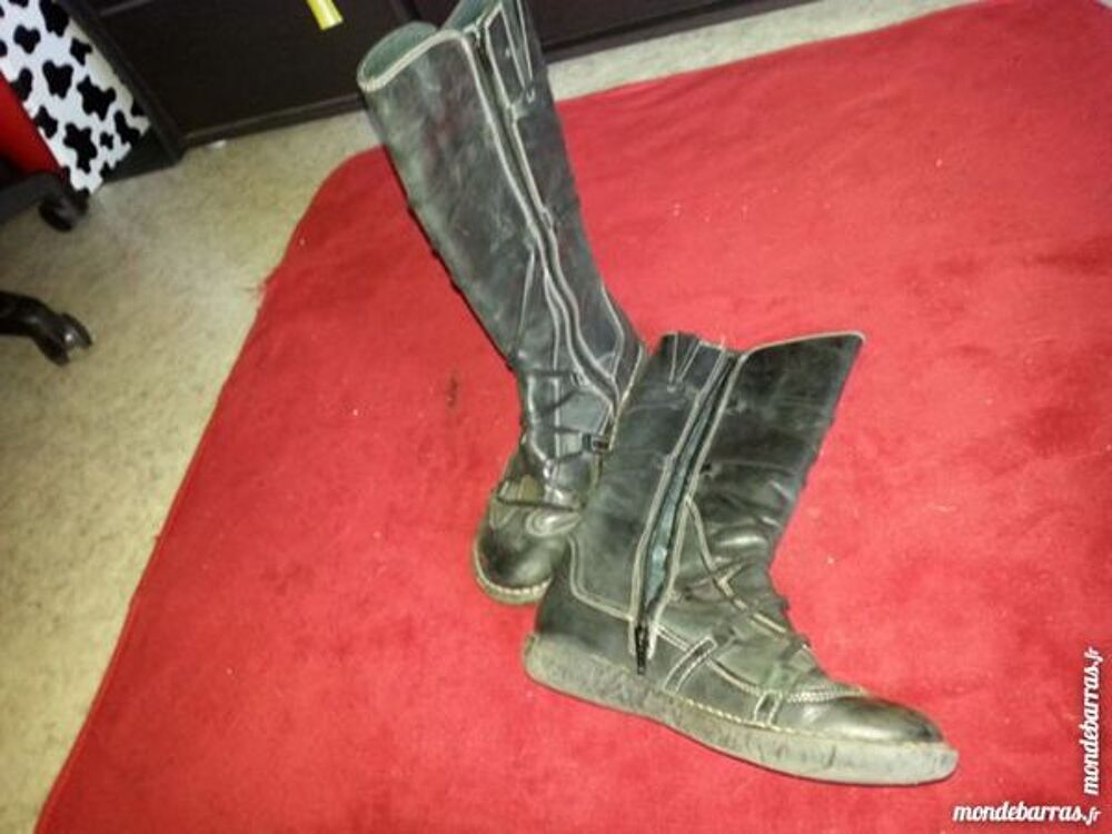 bottes noires Chaussures