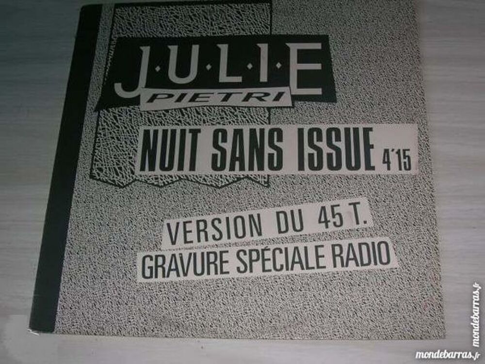 MAXI 45 TOURS JULIE PIETRI Nuit sans issue CD et vinyles