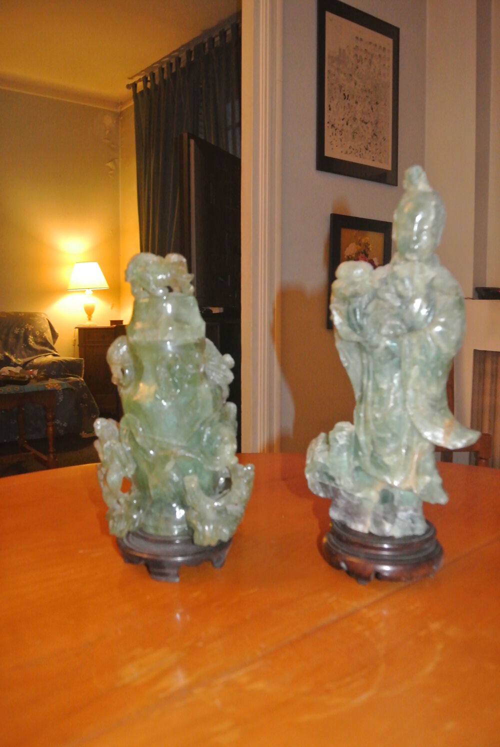 Figurines asiatiques en quartz Dcoration