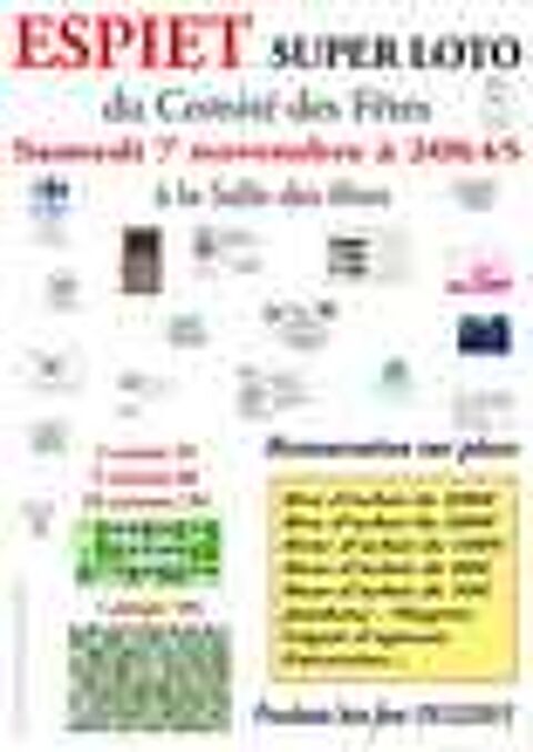 SUPER LOTO DU COMITE DES FETES D'ESPIET 