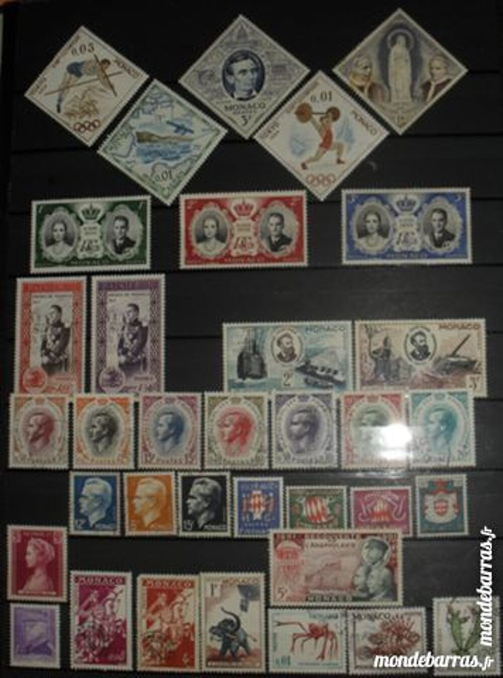 48 timbres oblit&eacute;r&eacute;s de MONACO 
