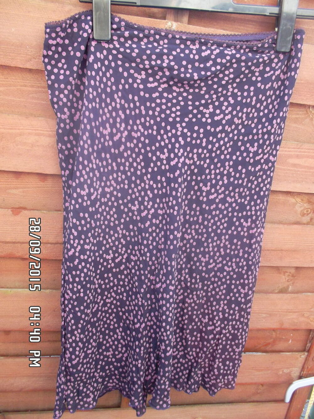 JUPE PRUNE-ROSE A POIX CAMAIEU*JUSTE 3E*KIKI60230 Vêtements