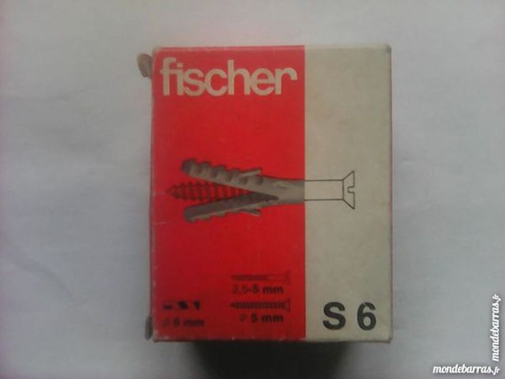 1 boite de 100 chevilles Fischer s6 Bricolage