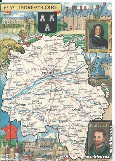 Carte 1 cpsm département 37 5 Tours (37)