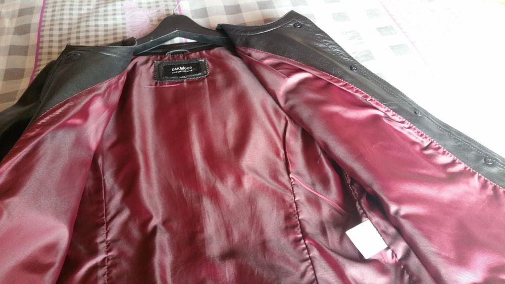 veste cuir noir Vêtements