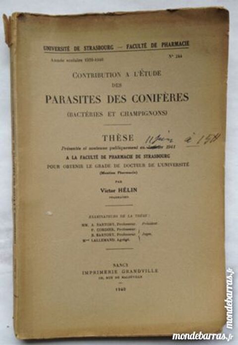 Contribution  l'tude des parasites des conifres 15 Illkirch-Graffenstaden (67)