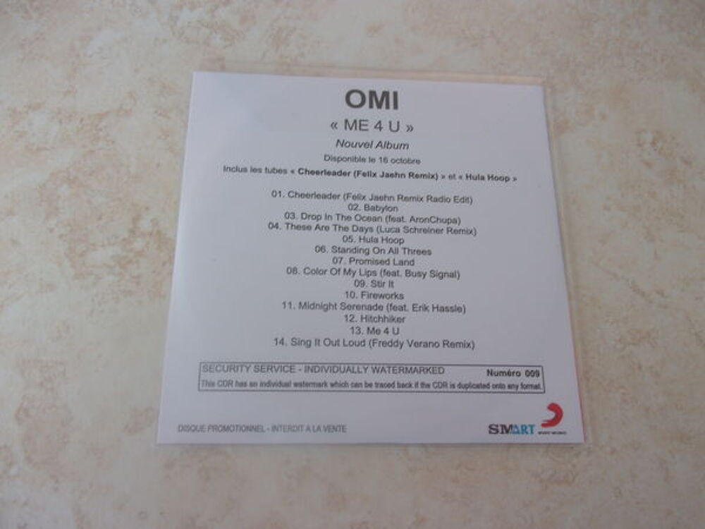 CD d'Omi "Me 4 U" (Num&eacute;ro 009) CD et vinyles