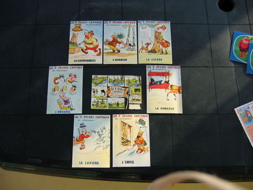 7 + 1 cartes des "7 p&eacute;ch&eacute;s capitaux" du chasseur Livres et BD