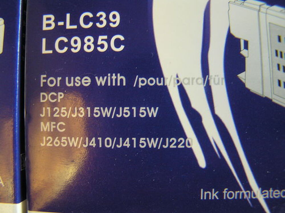 Cartouches compatibles Brother LC 985 noire, cyan, magenta, Matériel informatique
