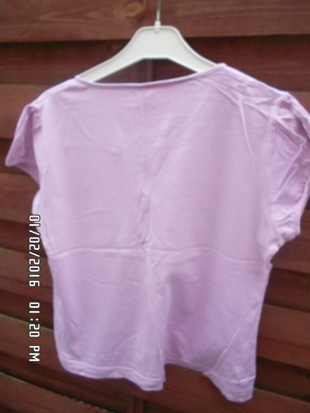 TEE SHIRT MAUVE TEX*JUSTE 1E*KIKI60230 Vêtements
