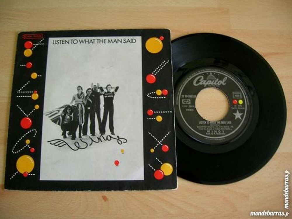 45 TOURS THE WINGS Listen what the man said CD et vinyles