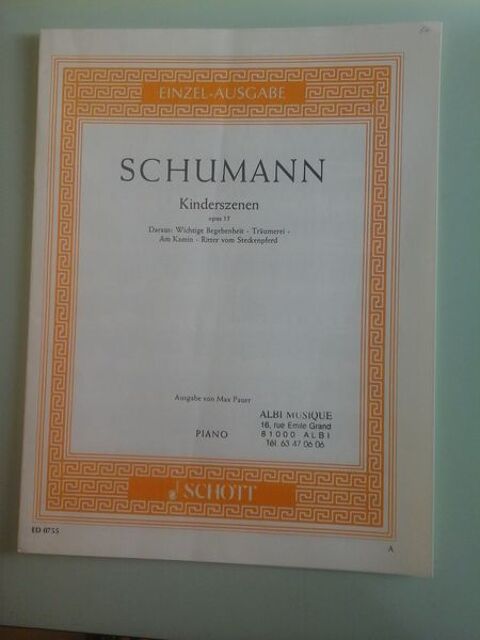 SCENES d'ENFANTS de SCHUMANN pour PIANO 6 Albi (81)