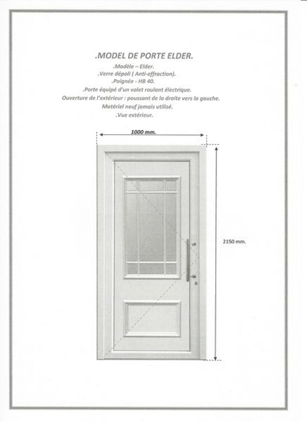 Porte d'entr&eacute;e isolante en PVC Bricolage