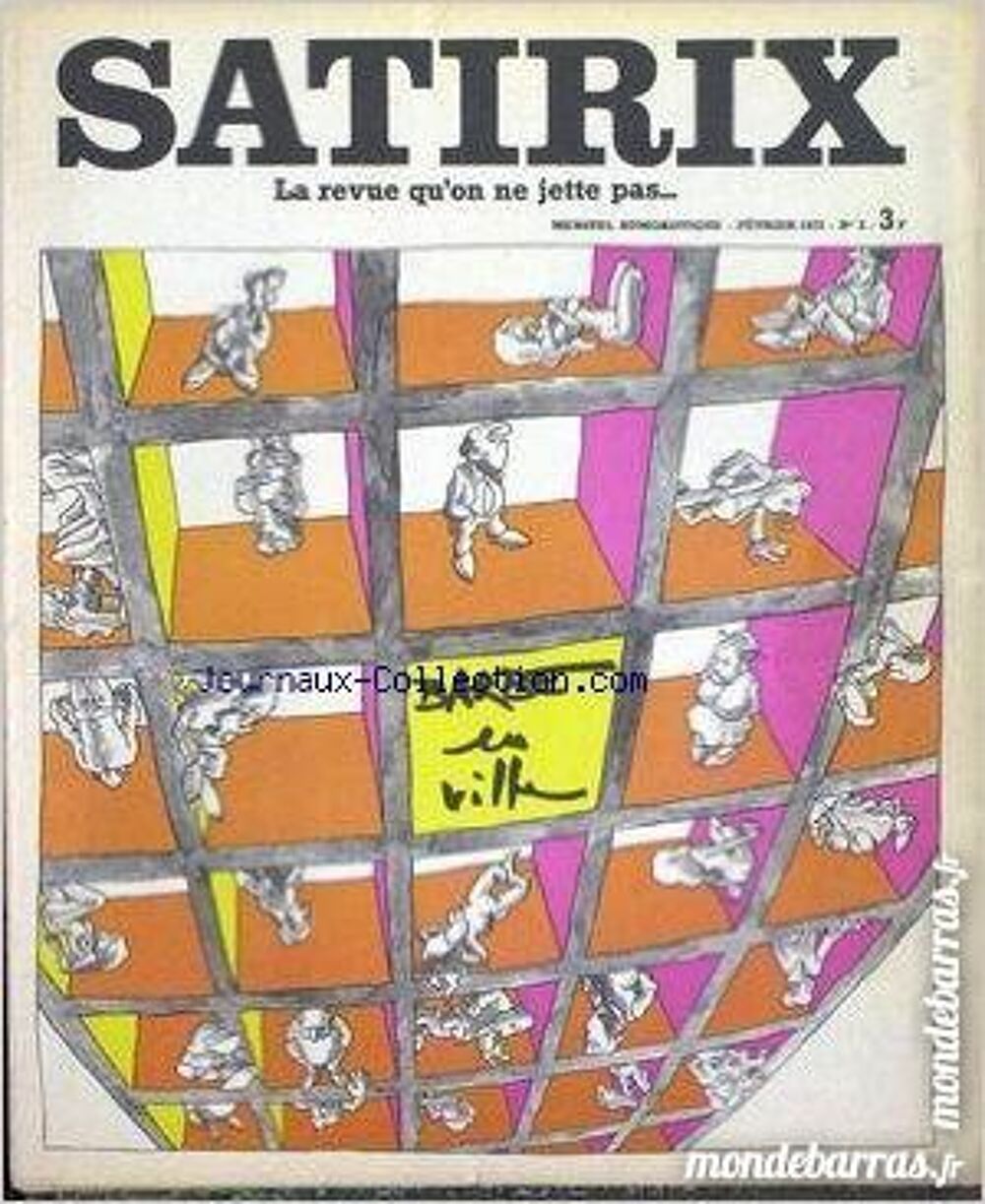 rare revue mensuel satirix n&deg;5 de fevrier 1972 Livres et BD