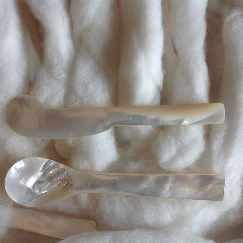 Set de 6 cuill&egrave;res et couteaux nacre Cunill Orf&egrave;vre Cuisine
