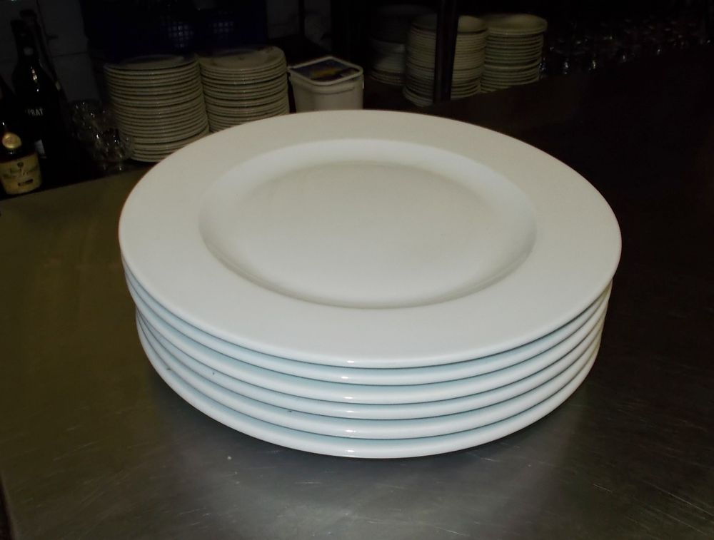 assiette restaurant gastro blanche diam&egrave;tre : 30cm 
Décoration