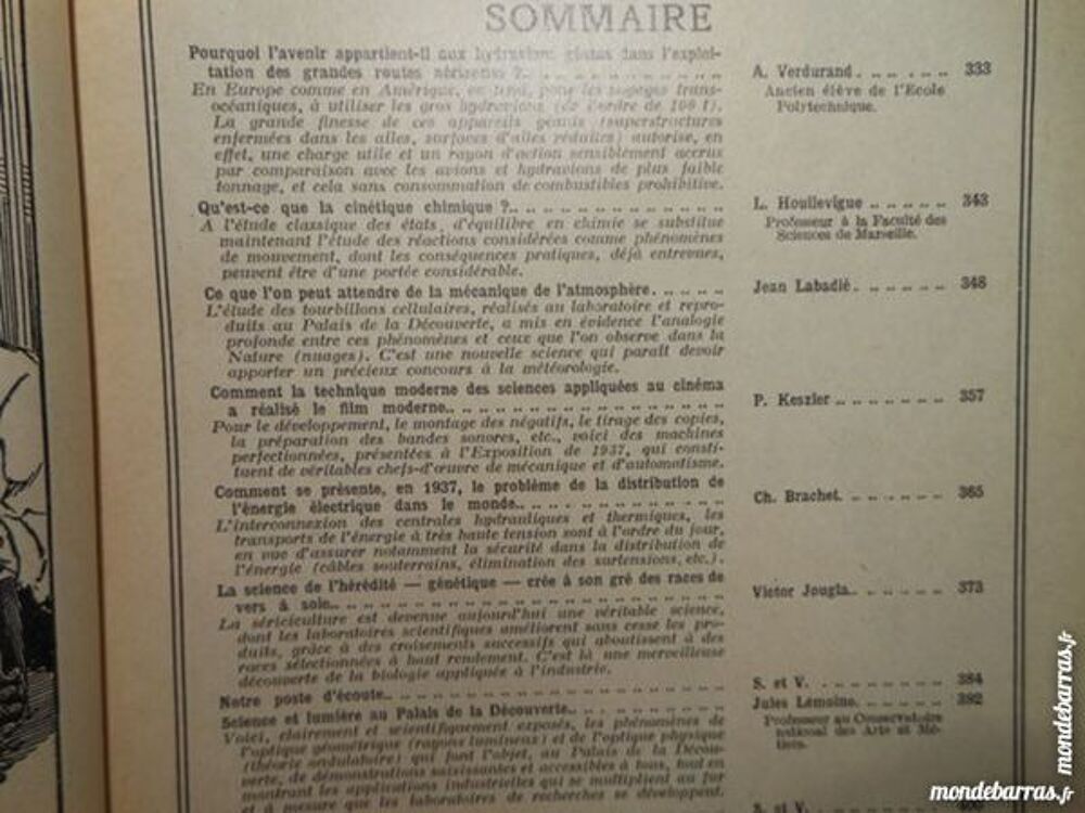 science et vie N&deg;245 de novembre 1937 Livres et BD