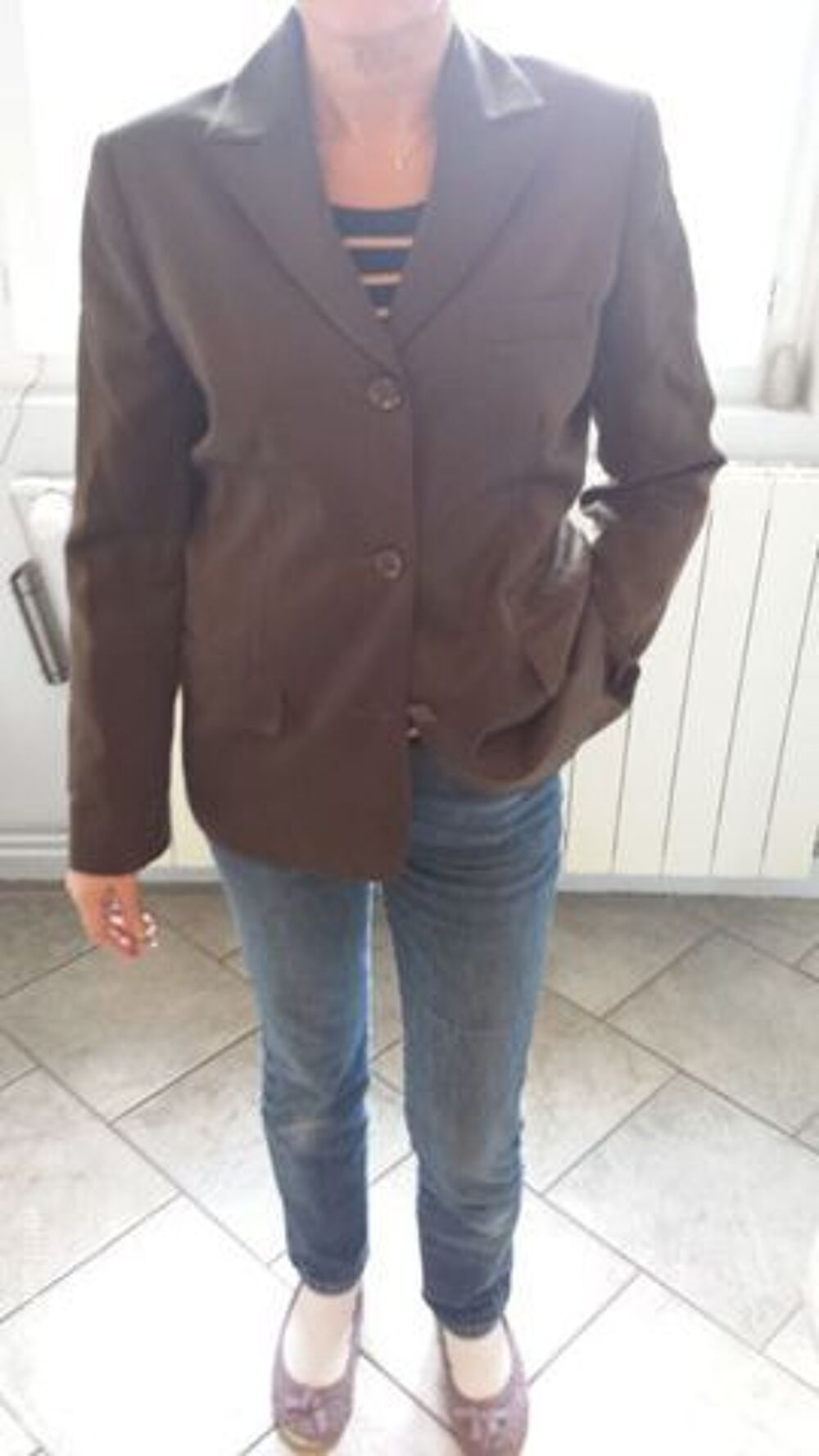 Tailleur veste pantalon marron Mary Kimberley T38 Vêtements