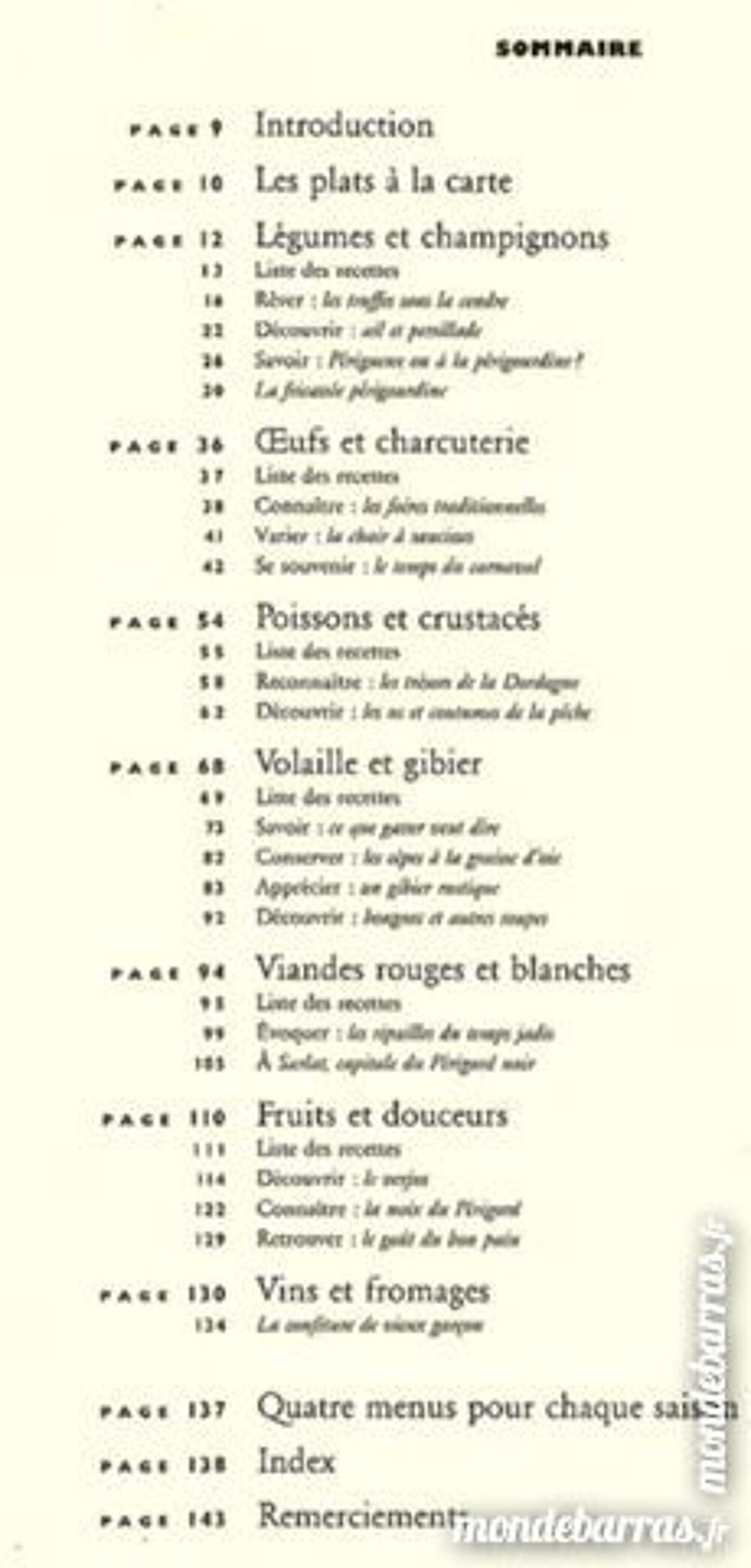 LA CUISINE DU PERIGORD / prixportcompris Livres et BD