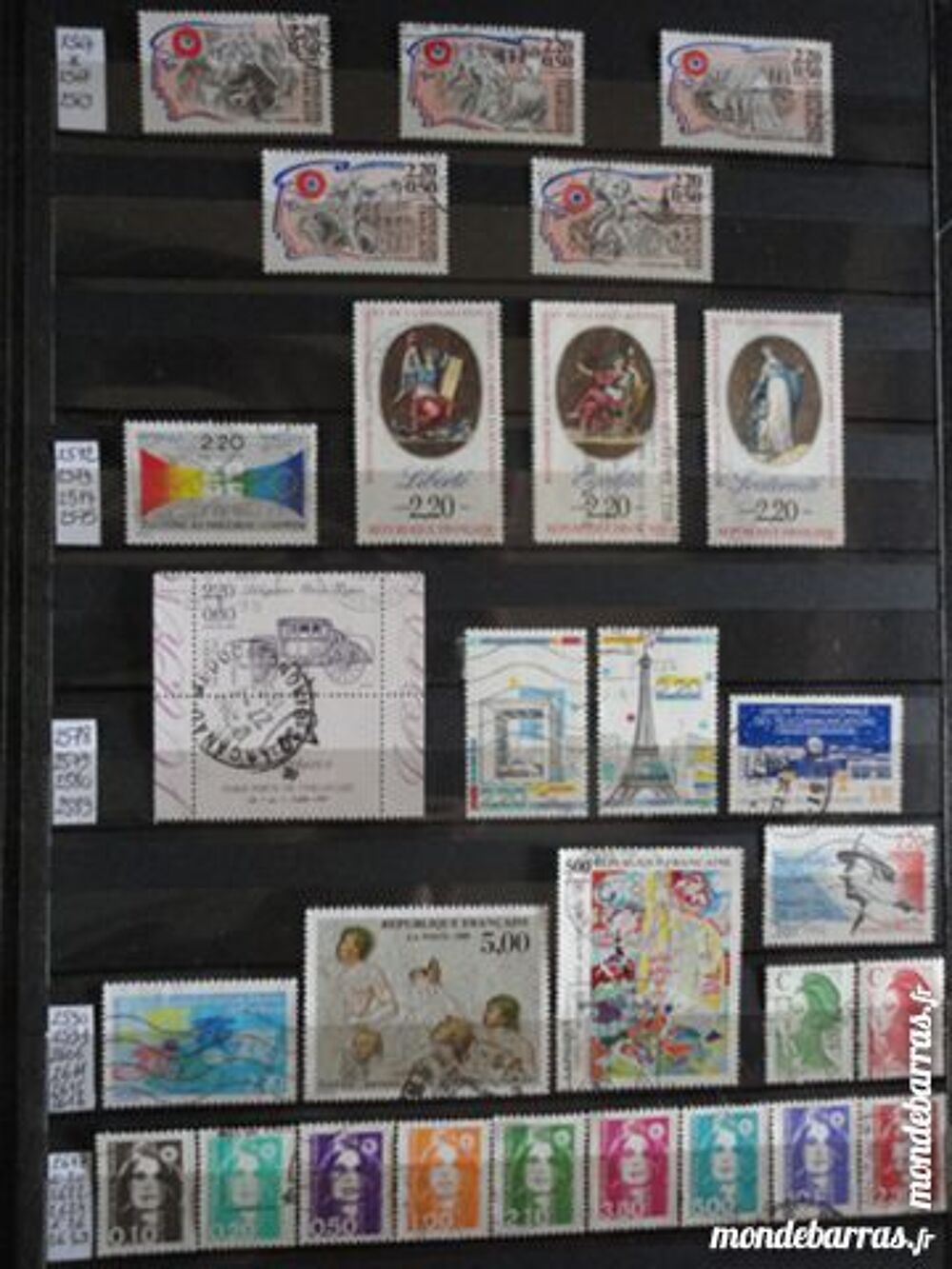 timbres fran&ccedil;ais oblit&eacute;r&eacute;s n&deg; et c&ocirc;te t11 Sports