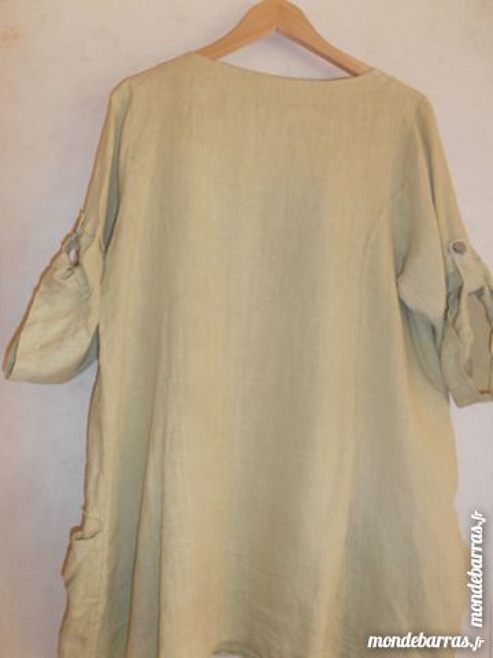 Tunique en lin vert anis Vêtements