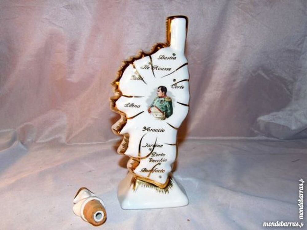 Bouteille Alcool Porcelaine Napoleon Corse vintage Décoration