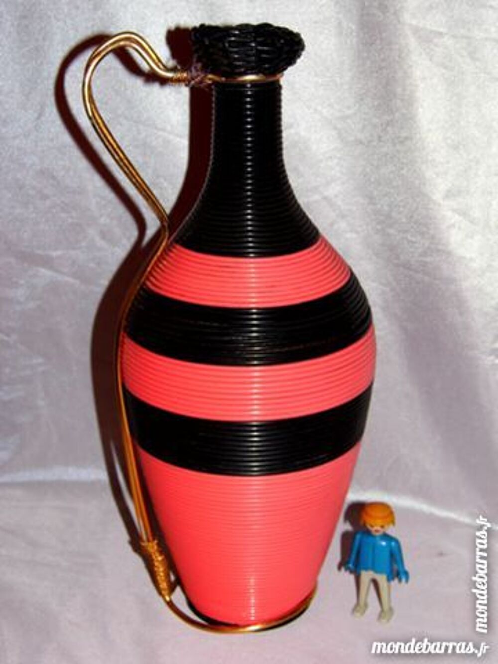 Bouteille scoubidou dame jeanne ann&eacute;es 70 vintage Décoration