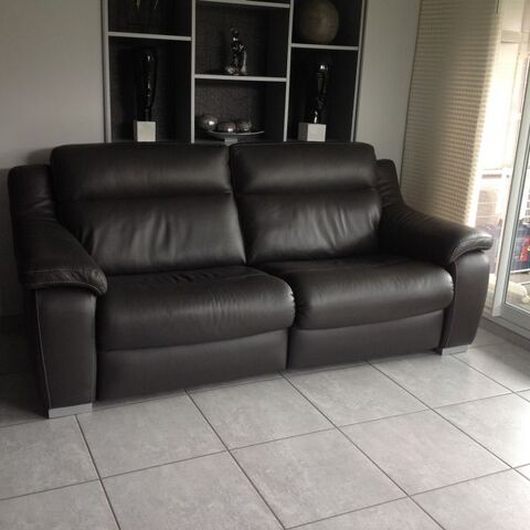 canap cuir 3 places relax lectriques 1490 Fontaine (38)