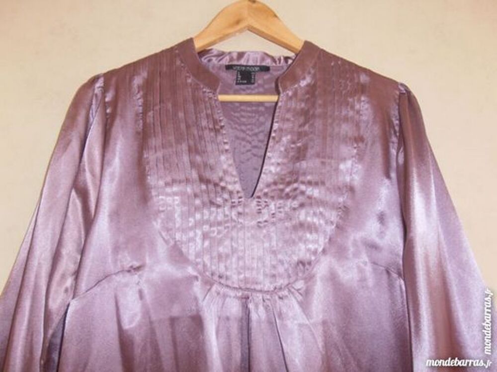 Tunique rose satin&eacute;e Vêtements