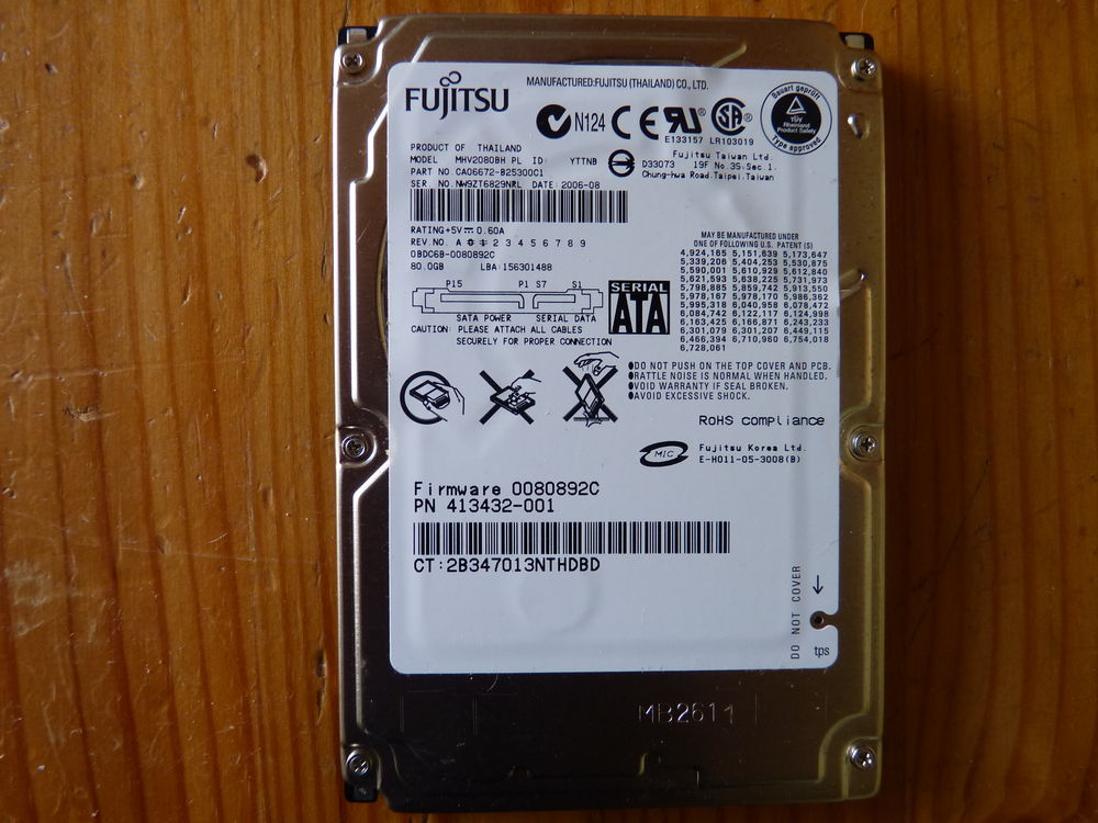 .2 disques dur de pc portable Matériel informatique