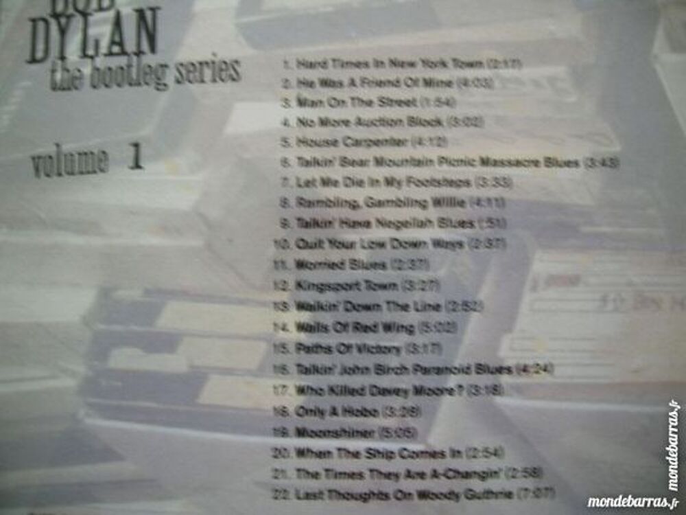 CD BOB DYLAN The bootleg series Vol.1 CD et vinyles