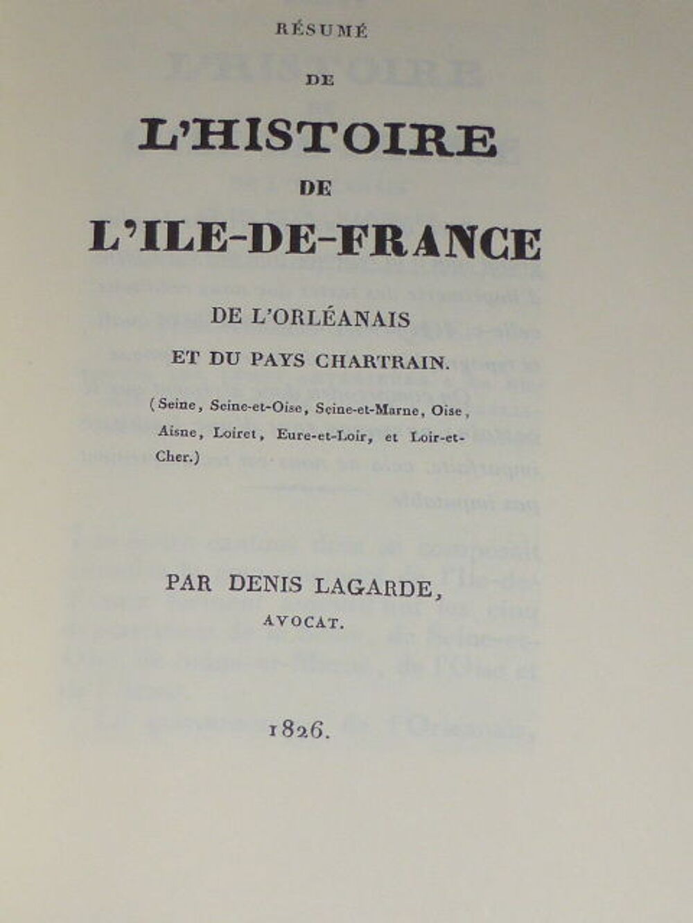 L'histoire de l'ile de France - Denis Lagarde Livres et BD
