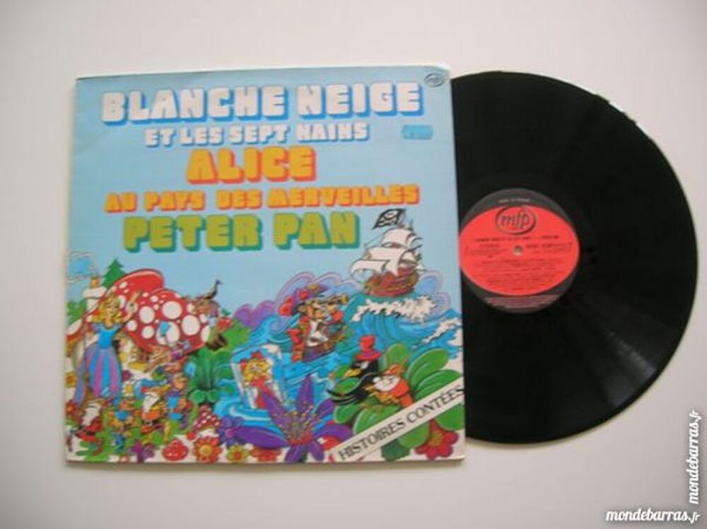 33 TOURS BLANCHE NEIGE/PETER PAN Histoires cont&eacute;es CD et vinyles