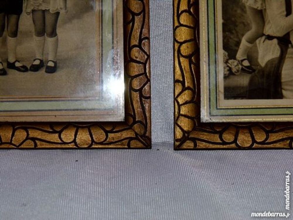 2 Cadres art deco photographie vitr&eacute;e vintage Décoration