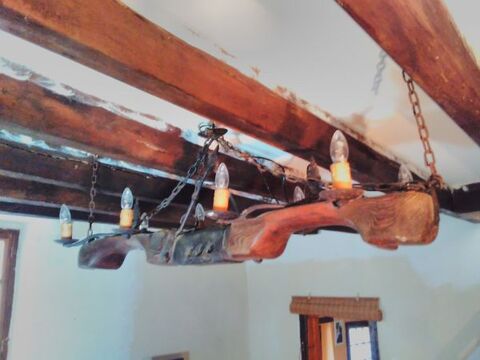 ancien lustre joug de boeuf 200 cueill (36)