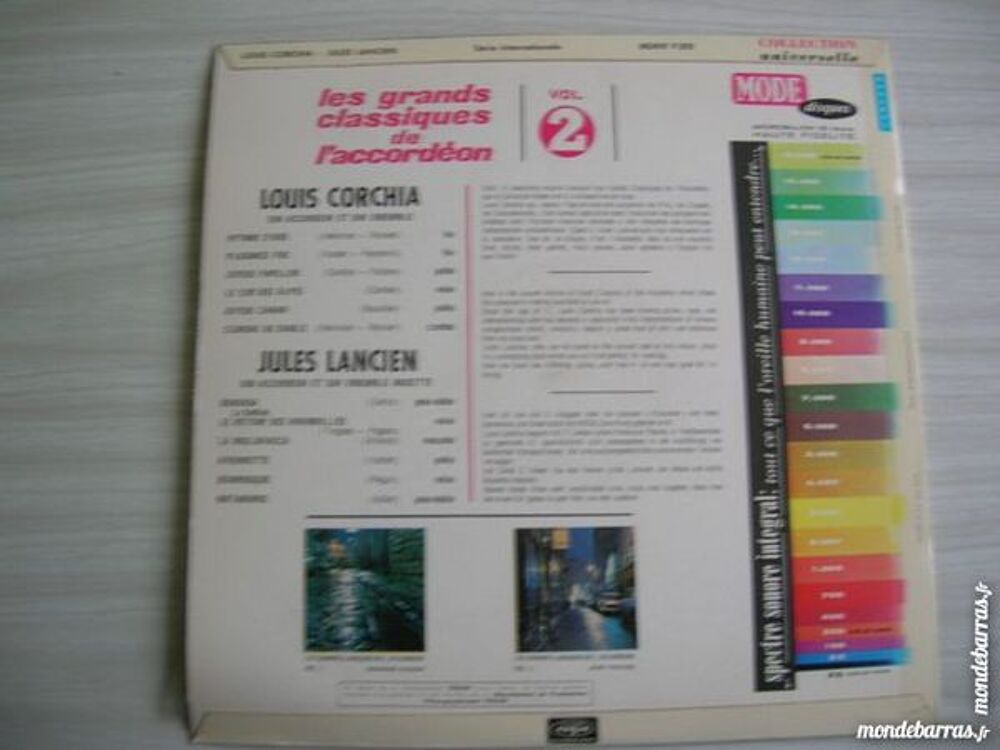 33 TOURS Louis CORCHIA/Jules LANCIEN Accord&eacute;ons CD et vinyles