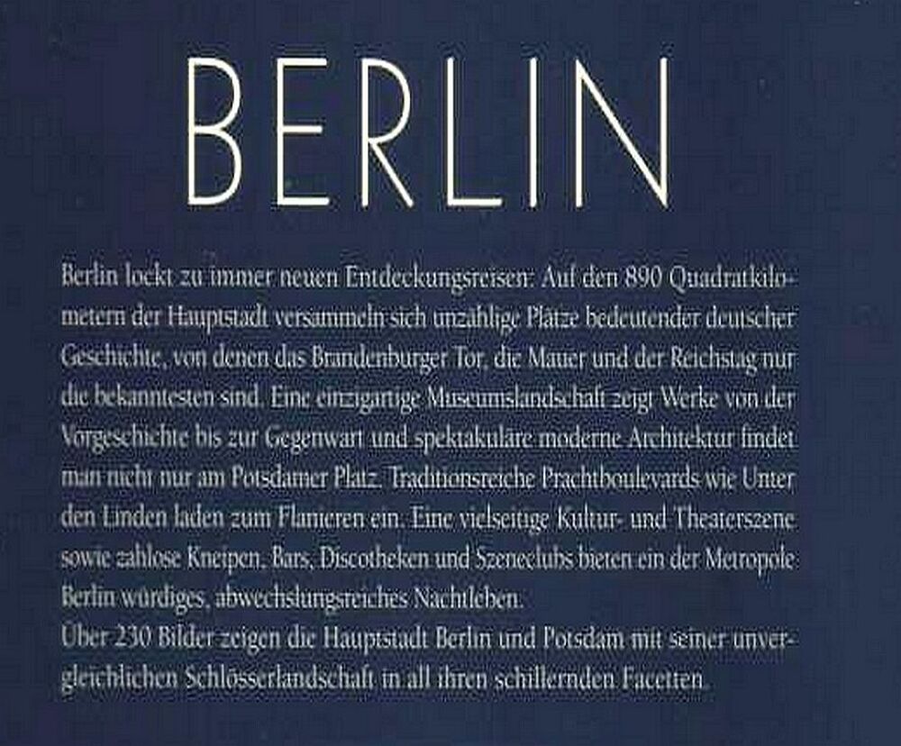 BERLIN - ALLEMAGNE / prixportcompris Livres et BD