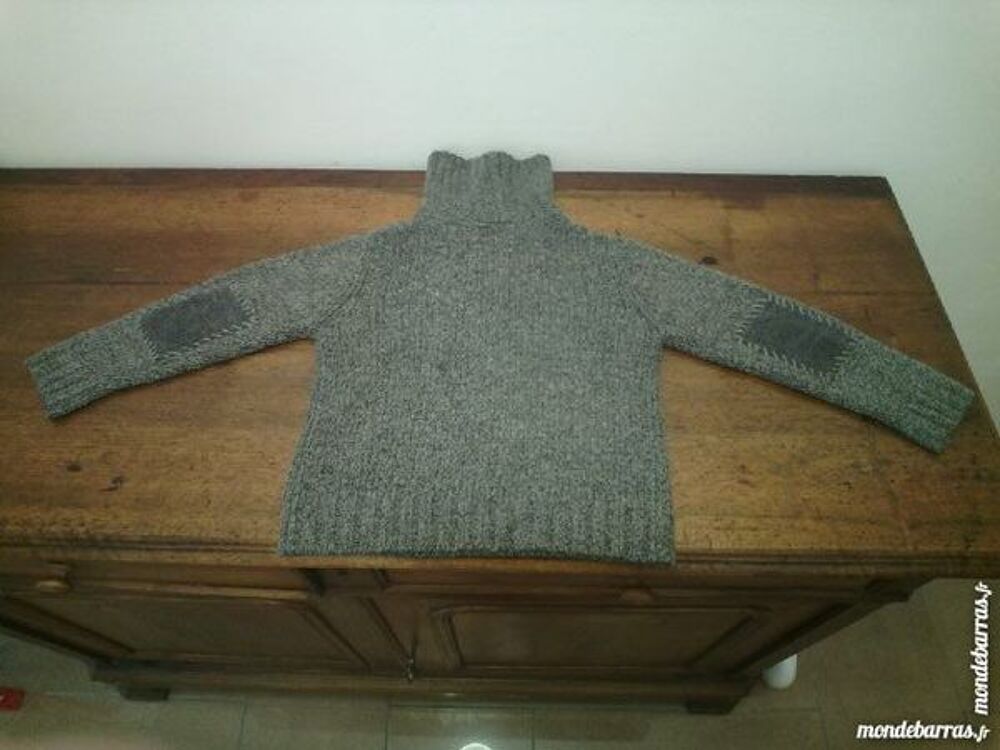 Pull de laine marron fonc&eacute; Oka&iuml;di 5 ans Vêtements enfants