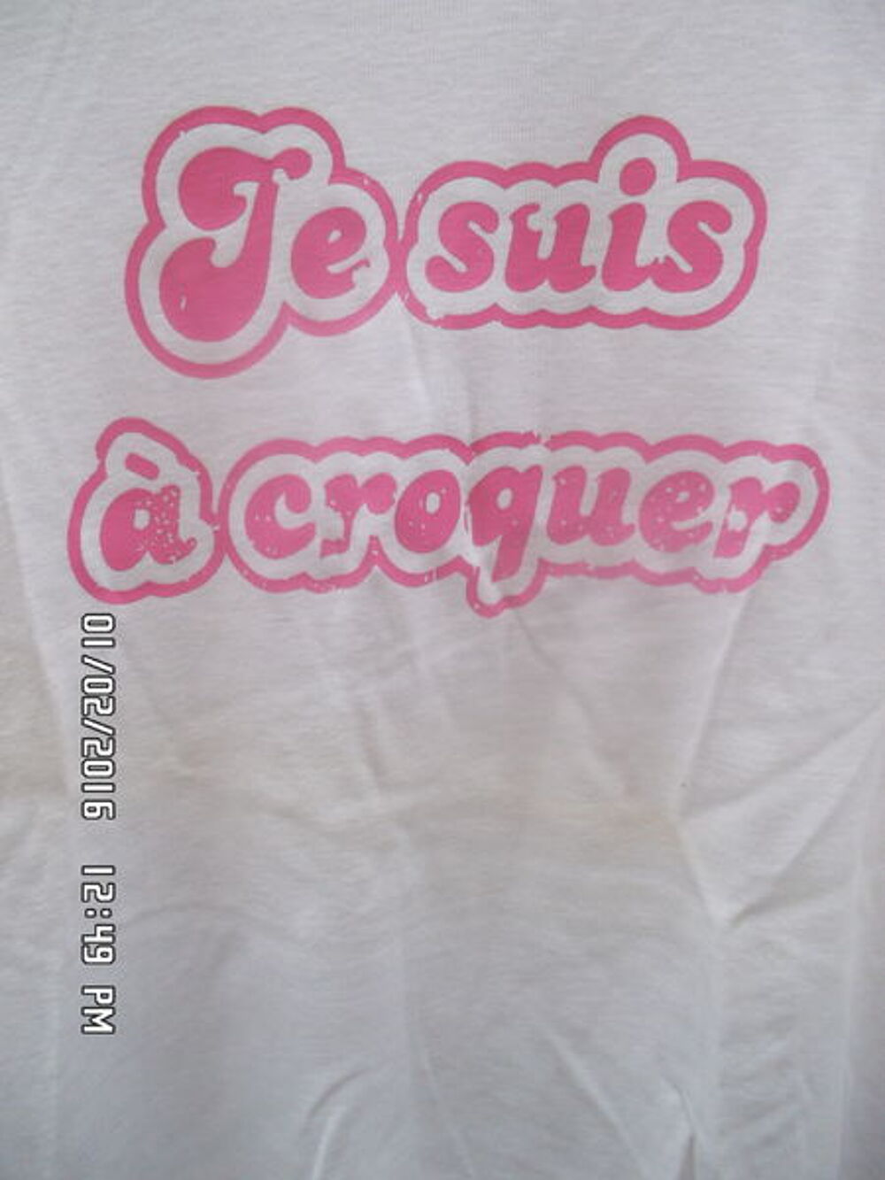 TEE SHIRT "JE SUIS A CROQUER"*JUSTE 2E*KIKI60230 Vêtements