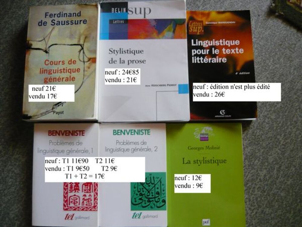 Livres Lettres Sciences du Langage (fac licence master) Livres et BD
