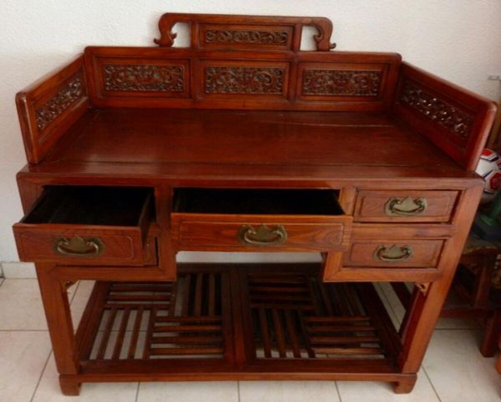 Bureau ancien chinois bois massif Meubles