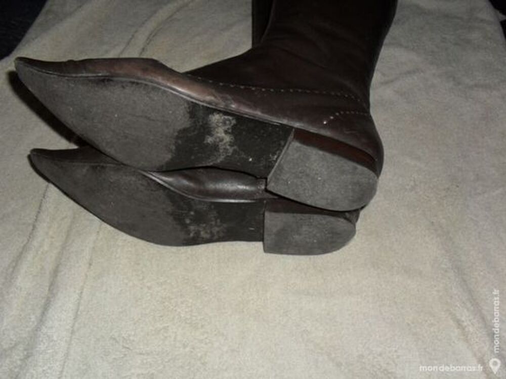 bottes marron fonce pointure 38 bon etat Chaussures